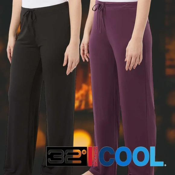 32 Degrees Cool | Soft Sleep Lounge Pants 2-Pack | Black/Purple | NWT - Picture 2 of 3